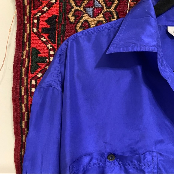 Blue Silk top - Picture 3 of 8